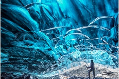 Cave Under Iceland Glacier