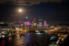 Full moon over Pittsburgh