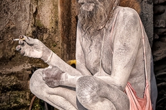 Sadhu at Kathmandu Hindu Temple