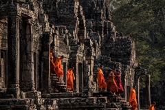 Monks at Angkor Wat