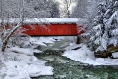 Covered Bridge in Winter